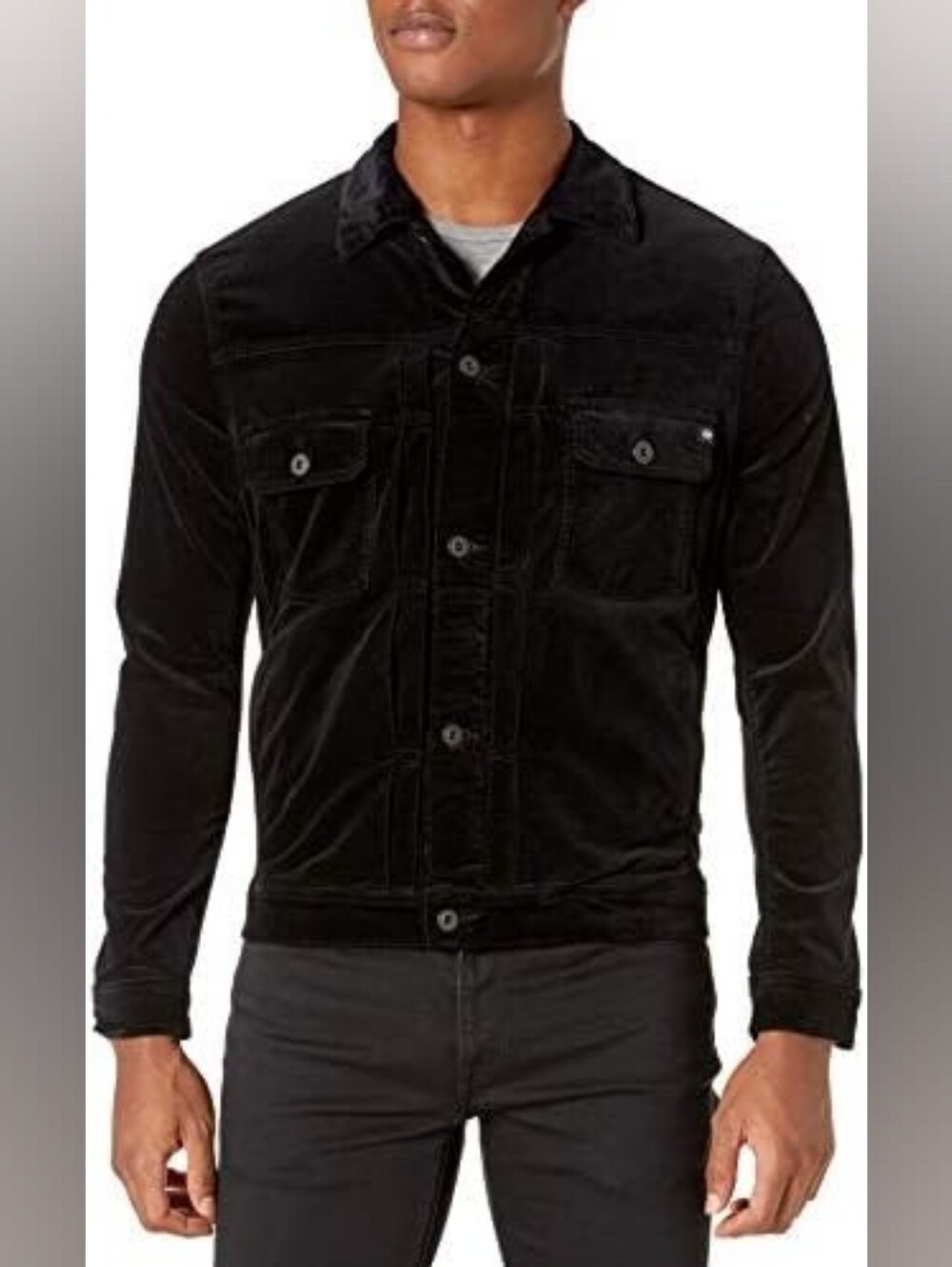 AG Adriano Goldschmied | Omaha Velvet Jacket | Black | S